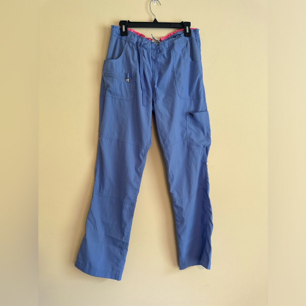 Koi lite, slim fit scrub pants. Cecil blue. Size large regular.